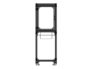 Aluminum Enclosed Workstation WL56 3D Model