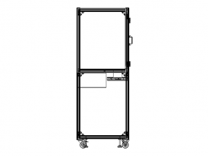 Aluminum Enclosed Workstation WL56 3D Model