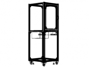 Aluminum Enclosed Workstation WL56 3D Model