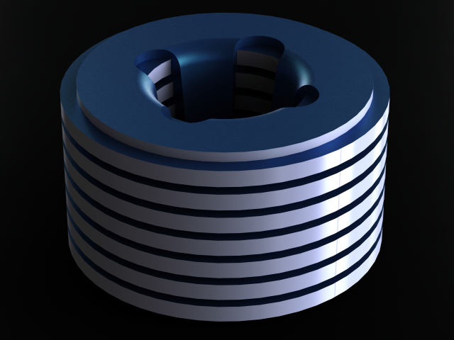 Aluminium Engine Heat Sink for RC Cars Modelo 3D .c4d .max .obj .3ds .fbx .stl .blend 