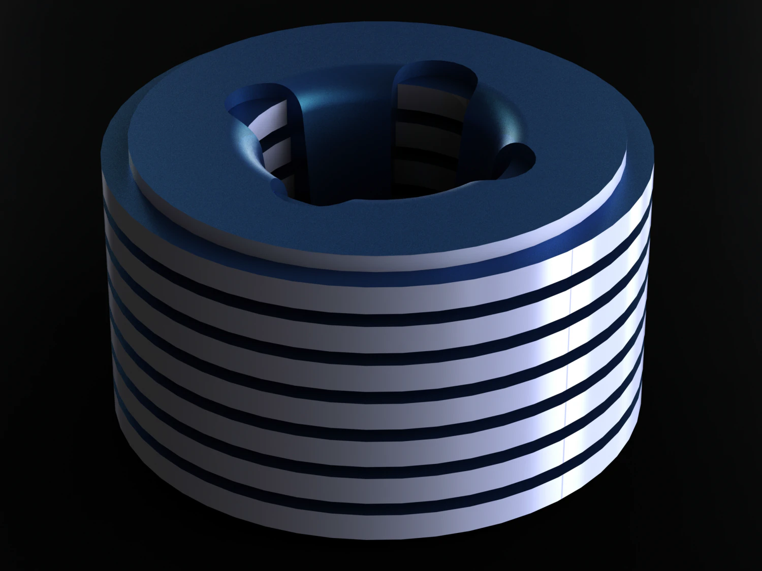 Aluminium Engine Heat Sink for RC Cars 3D Model .c4d .max .obj .3ds .fbx .stl .blend
