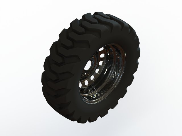 Transport Wheel 3D Model .c4d .max .obj .3ds .fbx .stl .blend 