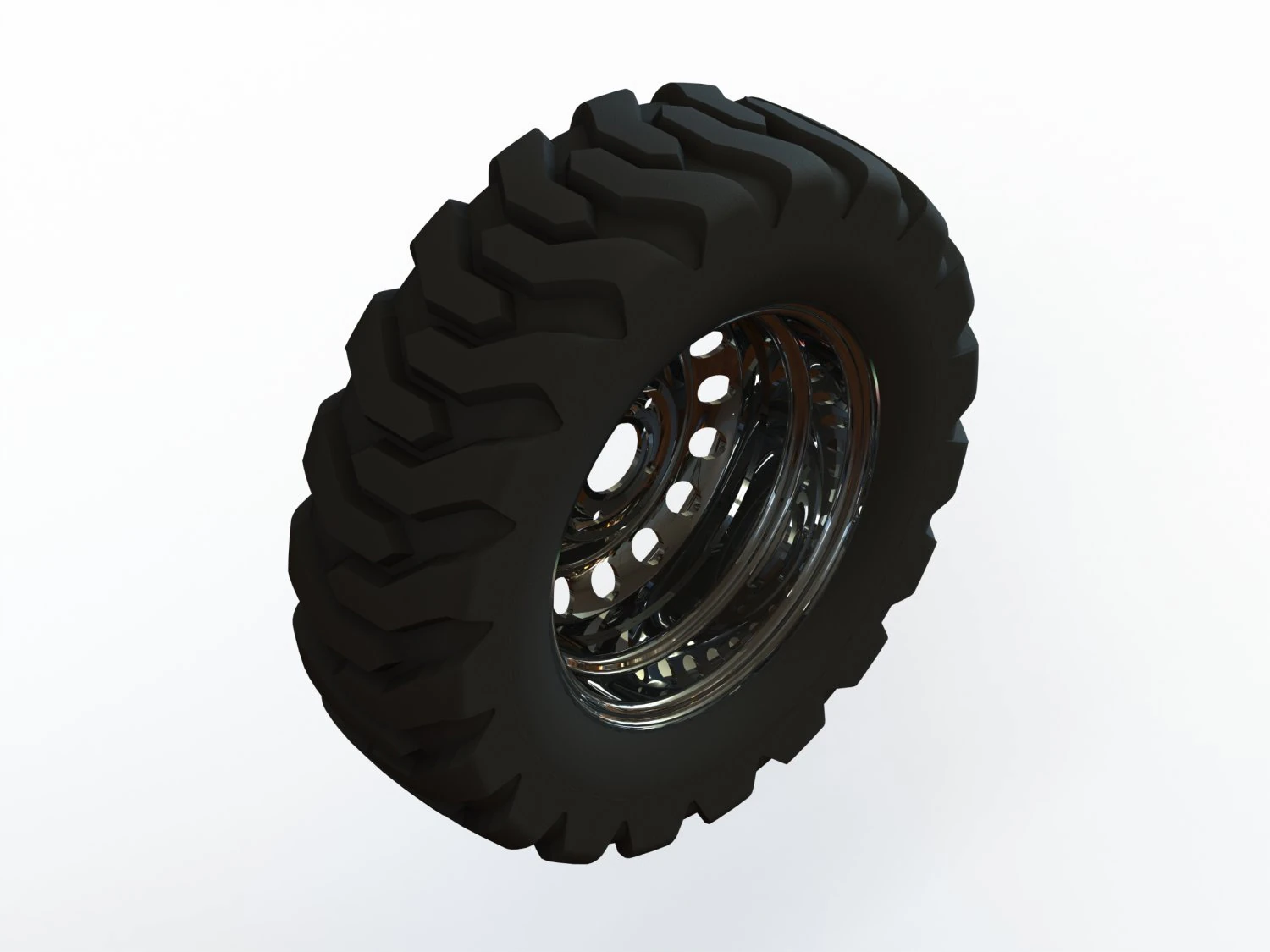 Transport Wheel 3D Model .c4d .max .obj .3ds .fbx .stl .blend 