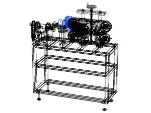 Spiral Wrap Cable Feeding and Cutting Machine 3D Model