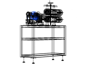 Spiral Wrap Cable Feeding and Cutting Machine 3D Model