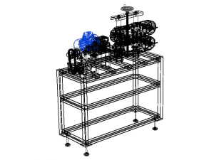 Spiral Wrap Cable Feeding and Cutting Machine 3D Model