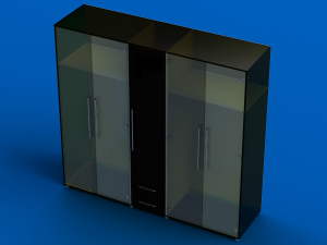 Clear Modular Wardrobe 2 m 3Dモデル