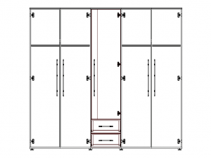 Clear Modular Wardrobe 2 m 3D Model