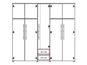 Clear Modular Wardrobe 2 m 3D Model