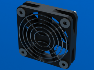 4010 Cooling Fan 12VDC with Grill 3D Модель