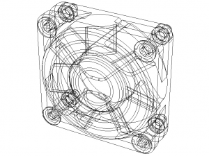 4010 Cooling Fan 12VDC with Grill 3D Model