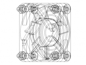 4010 Cooling Fan 12VDC with Grill 3D Model