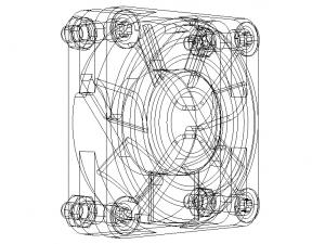 4010 Cooling Fan 12VDC with Grill 3D Model