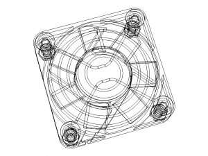4010 Cooling Fan 12VDC with Grill 3D Model