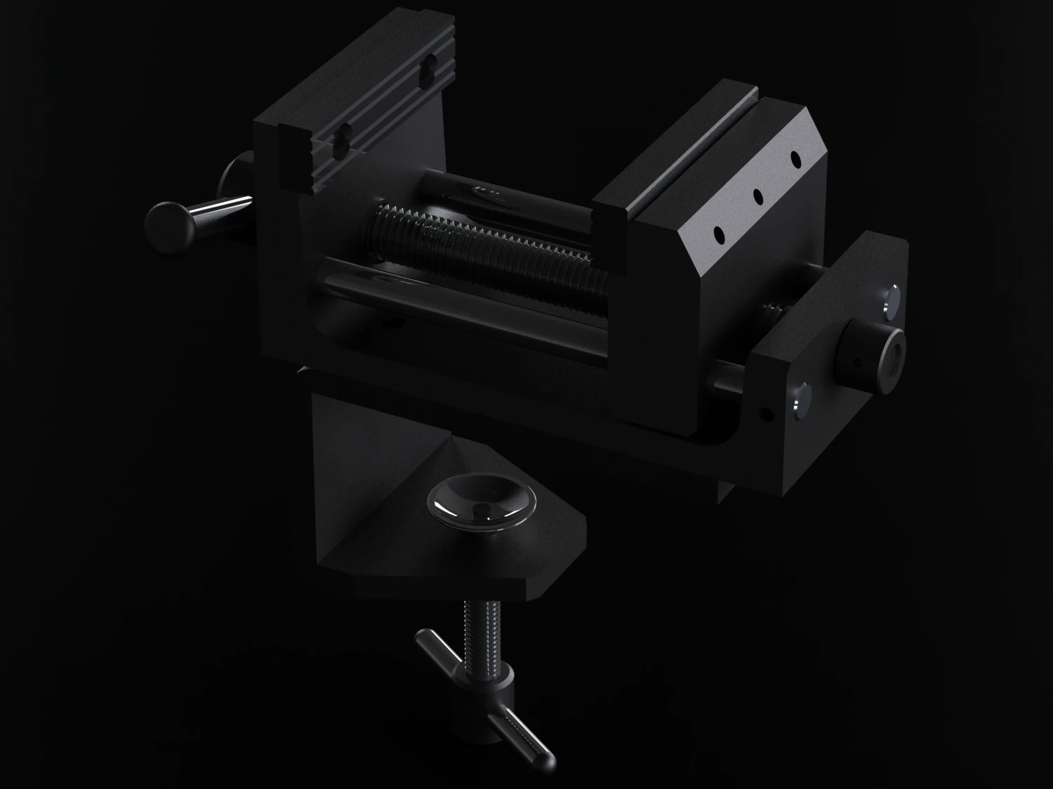 Centre Clamping Devices 3D Model .c4d .max .obj .3ds .fbx .stl .blend 