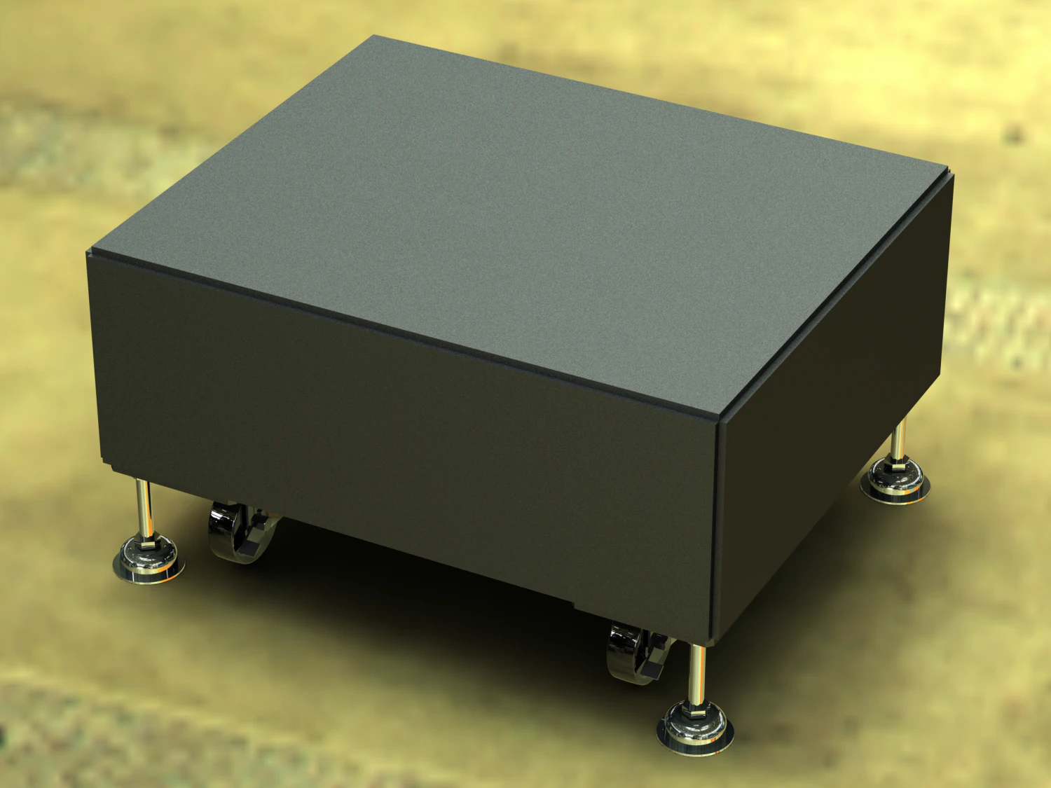 Platform Trolley Base Only 3D Model .c4d .max .obj .3ds .fbx .stl .blend