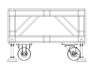 Platform Trolley Base Only 3D Model