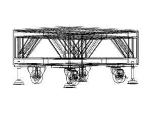 Platform Trolley Base Only 3D Model