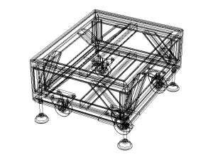 Platform Trolley Base Only 3D Model