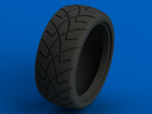 X-Pattern Radial Tires 26 mm 3D Model