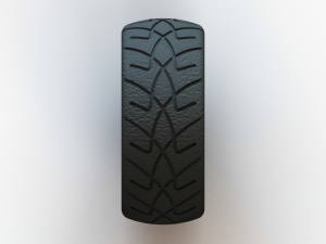 X-Pattern Radial Tires 26 mm 3D Model