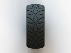 X-Pattern Radial Tires 26 mm 3D Model