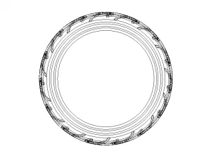 X-Pattern Radial Tires 26 mm 3D Model