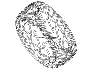 X-Pattern Radial Tires 26 mm 3D Model