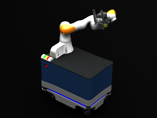 MiR Enclosed KUKA Robot Mount 3Dモデル .c4d .max .obj .3ds .fbx .stl .blend 