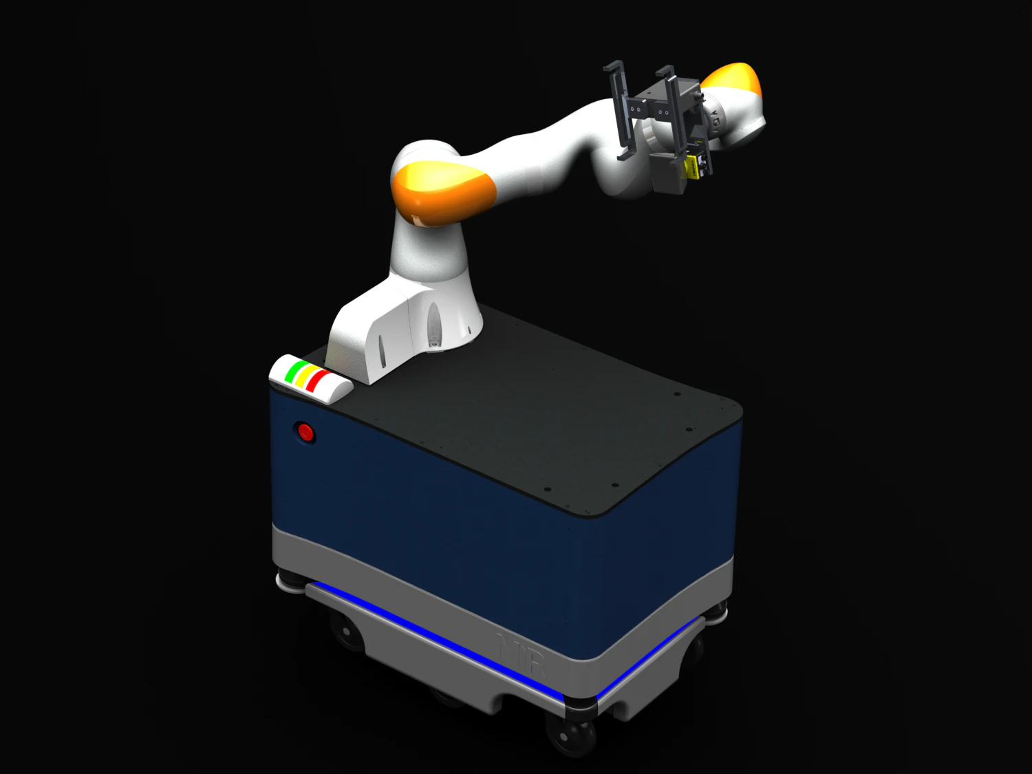 MiR Enclosed KUKA Robot Mount 3D Model .c4d .max .obj .3ds .fbx .stl .blend