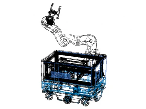MiR Enclosed KUKA Robot Mount 3D Model