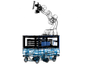 MiR Enclosed KUKA Robot Mount 3D Model