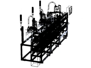 Assembly Line of Power Inverter 3D Model