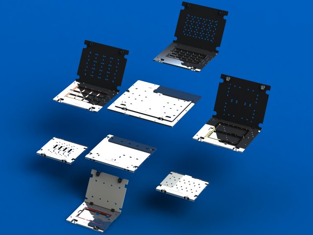 Standard Aluminium PCB Router Fixture Modello 3D .c4d .max .obj .3ds .fbx .stl .blend 