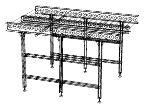 Free Roller Conveyor 3D Model