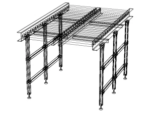 Free Roller Conveyor 3D Model