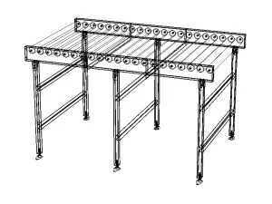 Free Roller Conveyor 3D Model