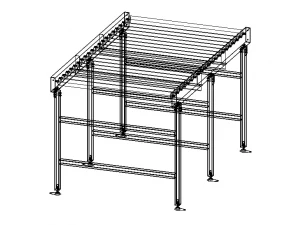 Free Roller Conveyor 3D Model