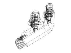 Brass Truck Fittings Set 3D Model