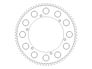 Steel Rear Sprocket for Go Kart 70 T 3D 모델