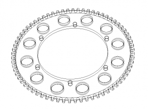 Steel Rear Sprocket for Go Kart 70 T 3D 모델