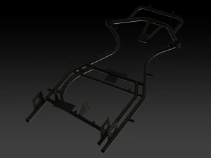 Projeto da estrutura do chassi do ve&iacute;culo de kart Modelo 3D