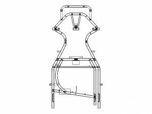 Chassis Frame Design of Go-Kart Vehicle 3D Model
