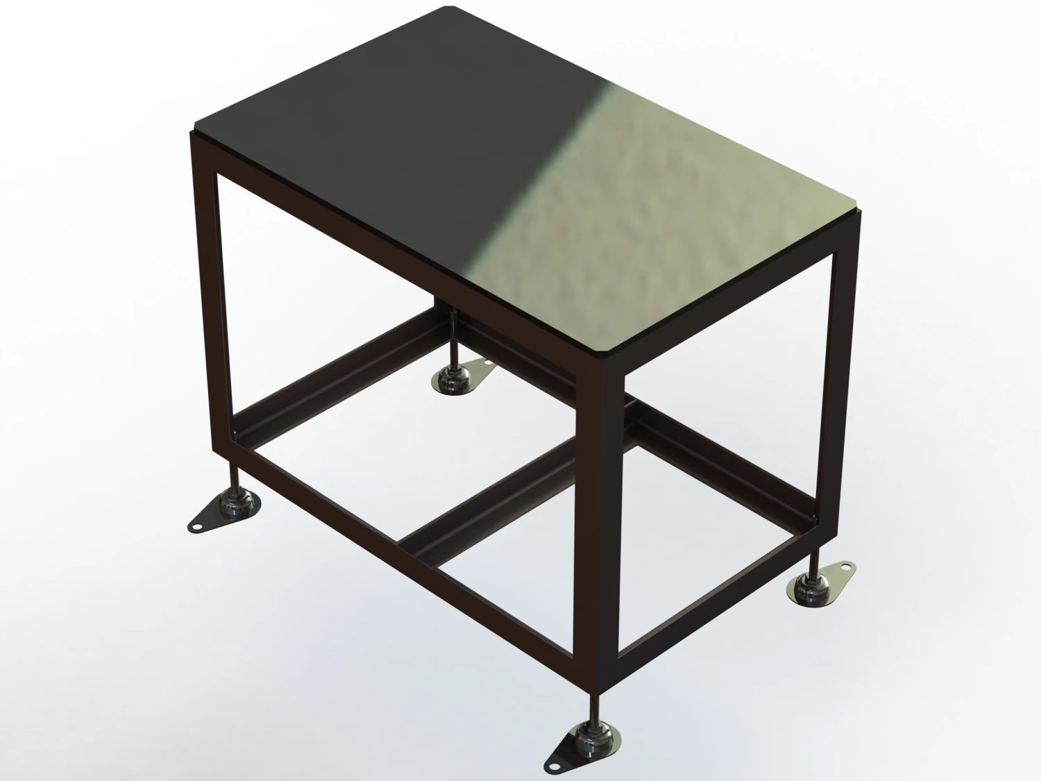 Angle Iron Table Frame 3D Model .c4d .max .obj .3ds .fbx .stl .blend 