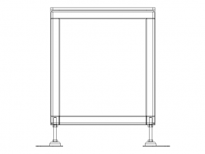 Angle Iron Table Frame Model 3D