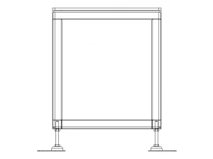 Angle Iron Table Frame 3D Model