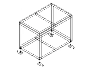 Angle Iron Table Frame 3D Model