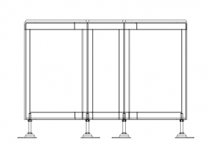 Angle Iron Table Frame Model 3D