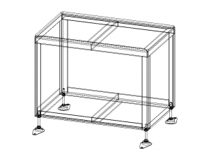 Angle Iron Table Frame Model 3D