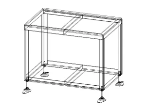 Angle Iron Table Frame 3D Model